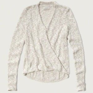 Vintage Abercrombie Cream Wrap Front Sweater